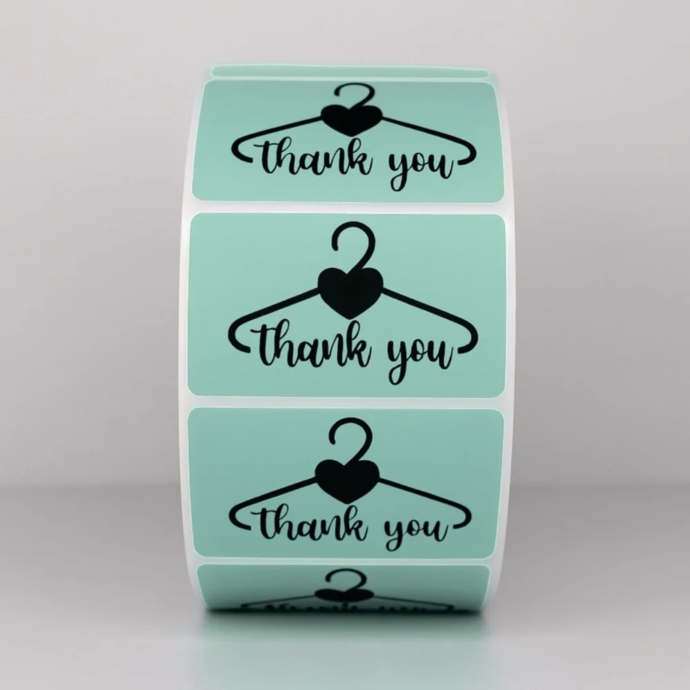 Thank You Stickers Hanger Heart | Red Labels for Small Business Packaging - Picture 6 of 11